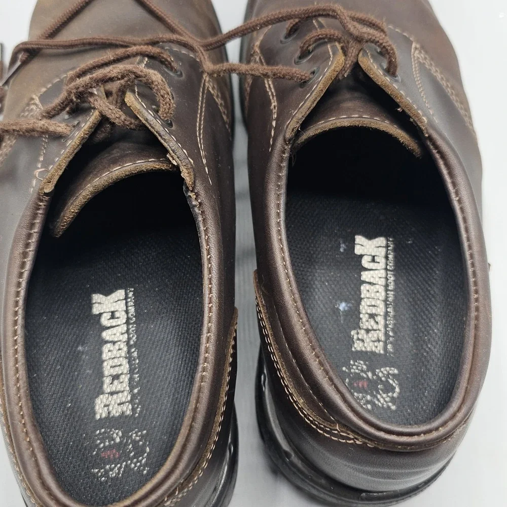 Redback Oxford Steel Toe Oil & Acid Resistant Work‎ Shoes Men's U.S 10 Brown